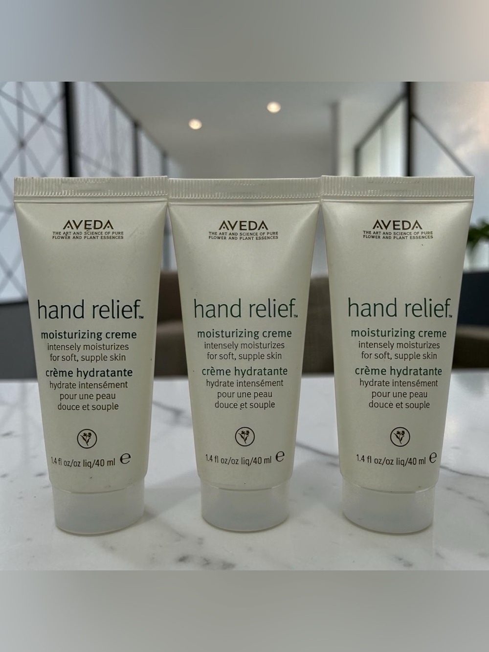 Aveda Hand Relief Moisturizing Creme Hand Cream Andiroba Oil 3 Pack 1.4oz Each